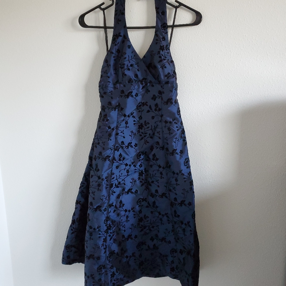 Navy and Black Halter dress